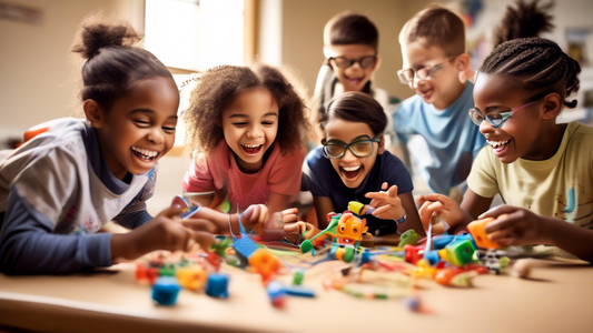 Sure, here is a DALL-E prompt for an image that relates to the article title STEM Games: Engaging Kids in Science, Technology, Engineering, and Math:

**A group of excited and enthusiastic children of