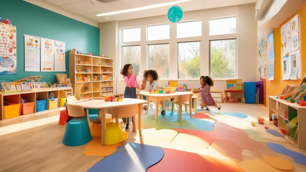 **DALL-E Prompt:**

Depict a vibrant and engaging early childhood classroom where children are actively learning through playful movement and exploration. Showcase a range of activities that foster ph
