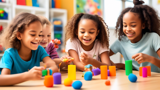Create an engaging image that visually captures the essence of providing sensory breaks for enhanced learning. Incorporate vibrant colors, playful elements, and a sense of movement to showcase the pos