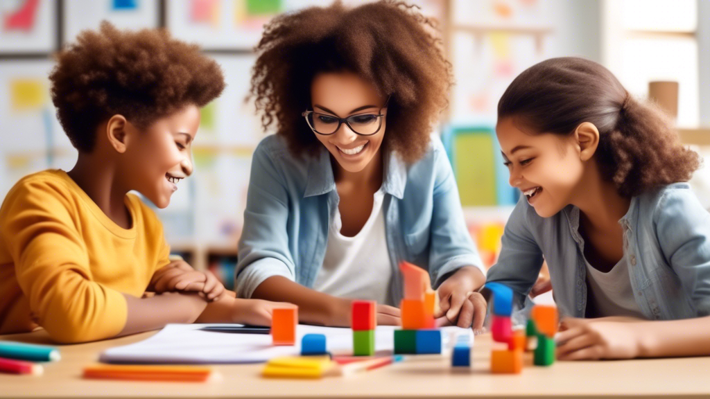 A family and school working together to support a child's learning, with images representing collaboration, support, and growth.