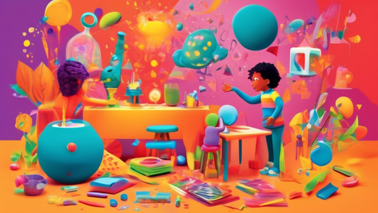 **DALL-E prompt:**

A colorful and imaginative scene that depicts the concept of multisensory methods being used to enhance language skills. The image should convey the idea of using different senses 