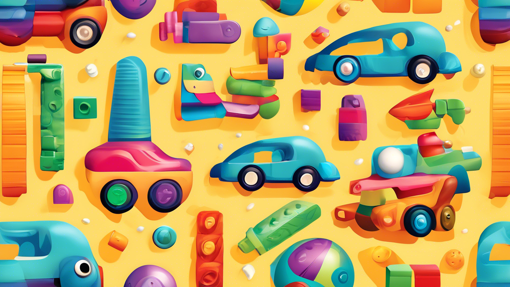 Create an image of a colorful and diverse collection of toys specifically designed to promote fine motor skills development in children, showcasing a variety of textures, shapes, and interactive features to engage young minds.