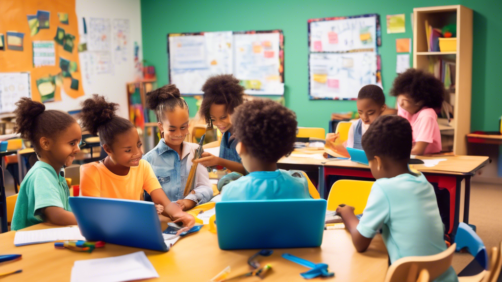**Collaborative Learning Tools for Kids: A Guide**

**Image Prompt:**

Classroom setting with children working collaboratively on a project. The children are using various tools to communicate and sha