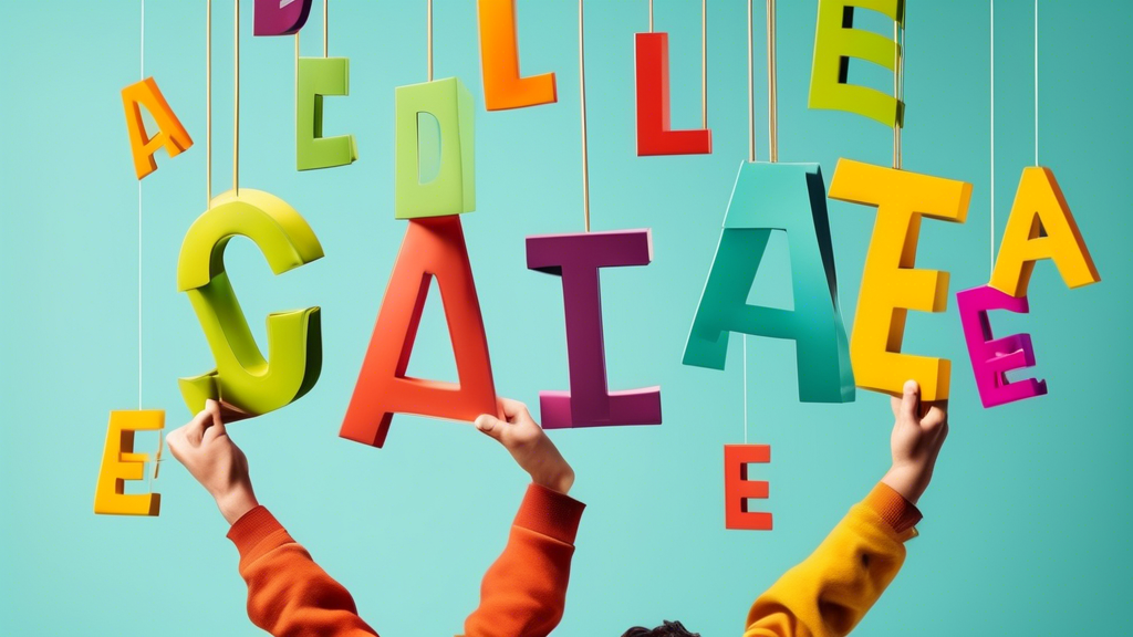**DALL-E Prompt:**

An arrangement of hands building a structure out of letters suspended in the air, representing the construction of language skills through hands-on activities.
