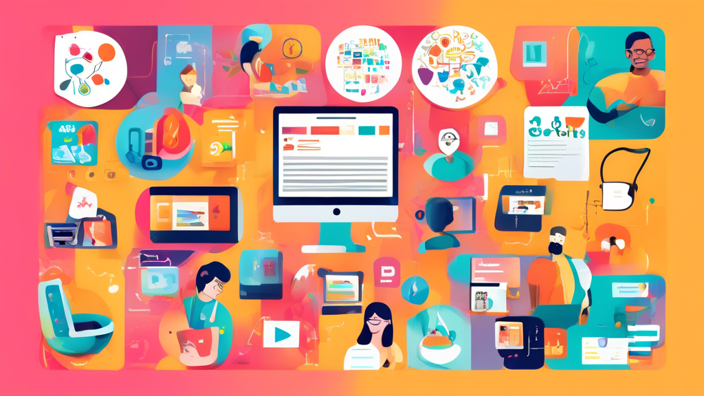 A colorful and engaging collage of educational websites and resources for parents, featuring icons and screenshots of popular platforms, with a focus on ease of use, subject diversity, and interactive