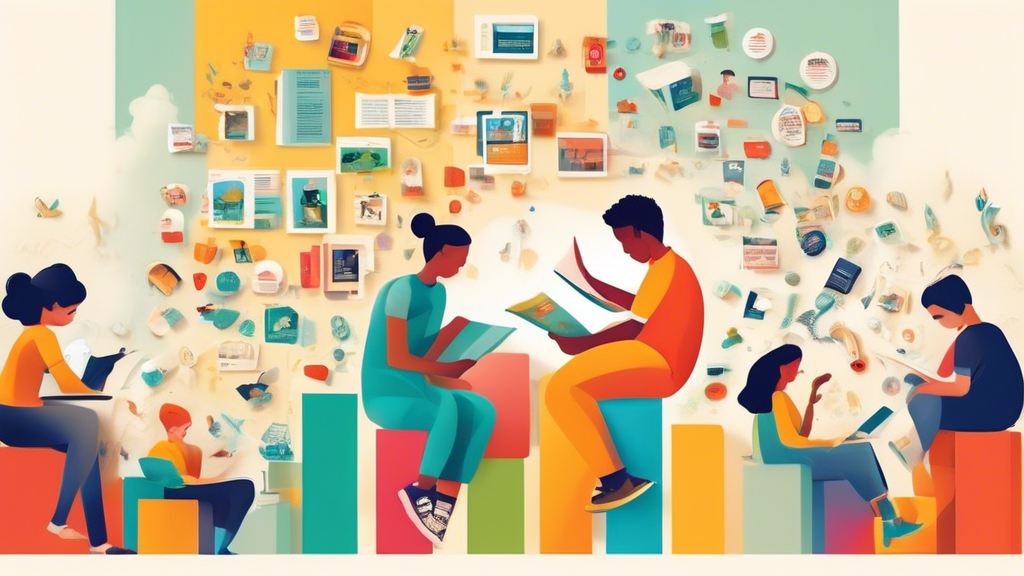 A thought-provoking and visually engaging image that explores the challenges and opportunities presented by advanced reading in a modern educational context.