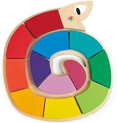 Colour Me Happy - 13 Pieces Educational Colour Sorting Wooden Puzzle Toy with 3 Dimensional Shapes Underneath - Early Learning and Preschool Teaching Materials for Children 3+