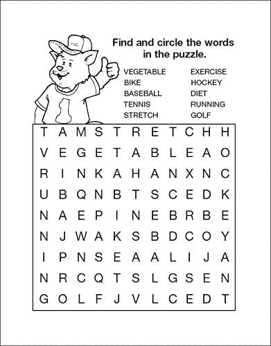 Excercise is Fun, Get in Shape - Kids Educational Coloring Books (25 Bulk Pack, Without Crayons) - Sport Education, Healthy Lifestyle - Handout - Games, Puzzles, Outdoor Activities for Kids