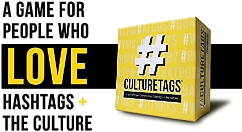 A Game for People Who Love Hashtags , The Culture , Party Game Set for Family Fun or Virtual Play , Age 13 Years and Up, Yellow