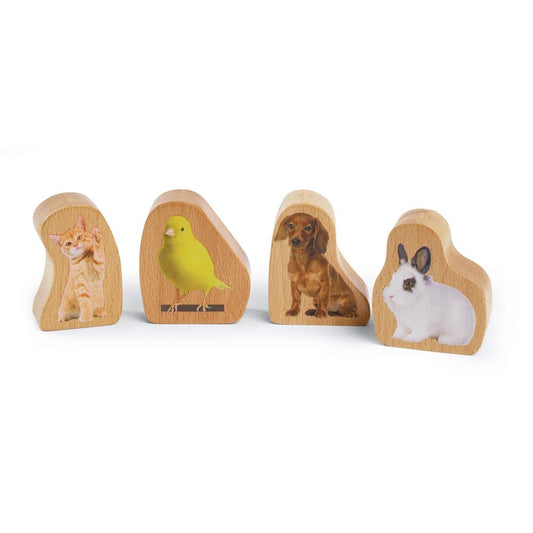 Photo-Realistic Multicultural Wooden Block Play Families, Set of 28, Preschool Educational Toys, Toy People, Social Emotional Learning, Home School, Ages 2 Years