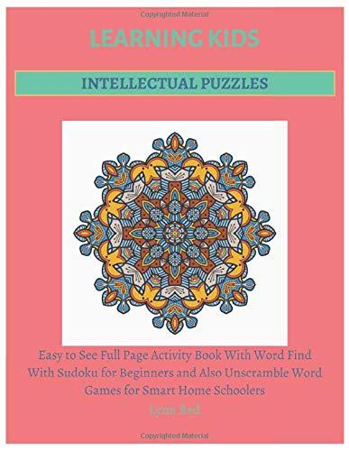 Learning Kids Intellectual Puzzles: Easy to See Full Page Activity Book With Word Find