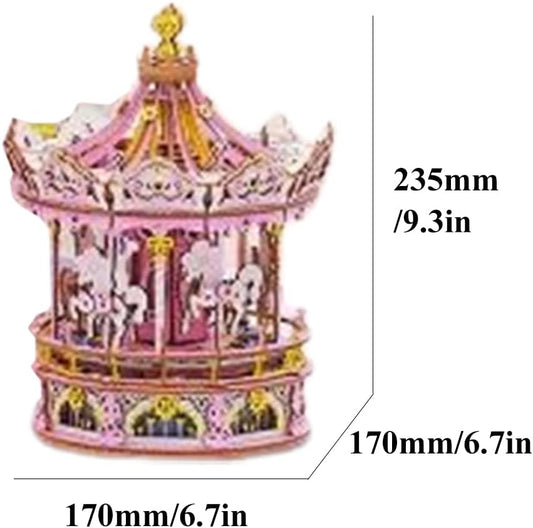 Assembled Puzzle Creative 3D Wooden Puzzles Mechanical 3D Puzzle Romantic Toys Gifts Elegant Outlook Beautiful Room Decoration Crafts Funny
