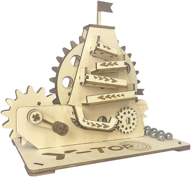 3D Wooden Puzzle for Adults - Wooden Mechanical Ball Model - Fun Climbing Ball - Pure Manual Assembly Office Crafts and Ornaments