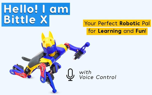Robot Dog Bittle X(Construction) Robotics Kit - Voice Control, Coding Robot Building Kit, Programmable Open Source, STEM/Coding/Robotics Educational Toy, 3D Puzzle Assembly, App Control