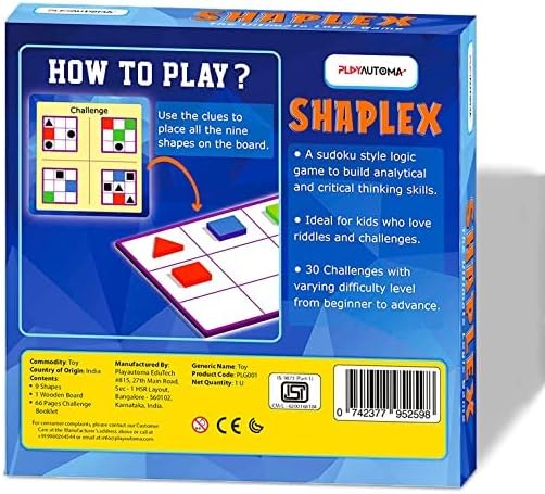 Shaplex: The Ultimate Logic Game for Boys and Girls