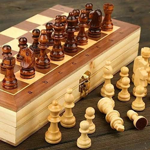 Wooden Chess Board , Professional Tournament Chessboard Wooden Chess Set Board Game for Adults and Kids Checkers Game for Kids & Adults by RTROVEANTIQUES