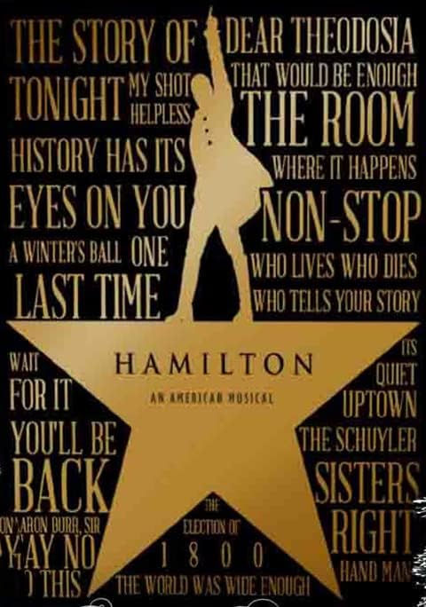 Jigsaw Puzzles 1000 Pieces Hamilton American Musical Broadway Vintage Poster Educational Fun Family Games Toys Gifts for Home Kitchen Decor Family Colorful Puzzle