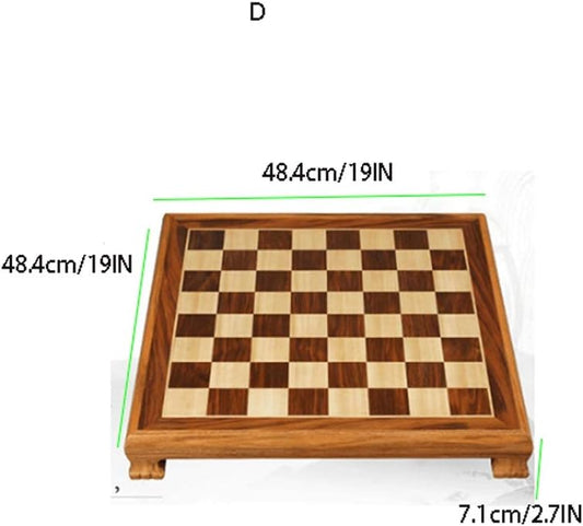 Chess Board Set Chess High-end Solid Wood Chess Pieces Large Three-Dimensional Wooden Chess Board Dedicated for Chess Games Chess Sets