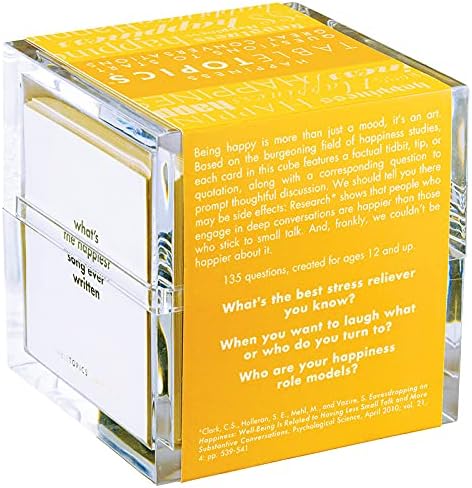 Happiness - 135 Conversation Cards, Game for Family Night, Get Togethers - Perfect to Lighten The Mood and Enjoy Each Others Time and Company While Playing a Fun Game