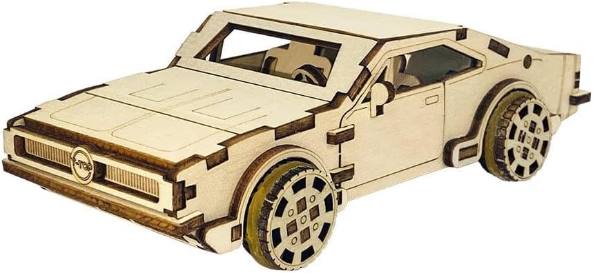 Hand-Assembled Toy Wooden Three-Dimensional Jigsaw Puzzle DIY Racing Model Children's Educational Toy Boy Gift