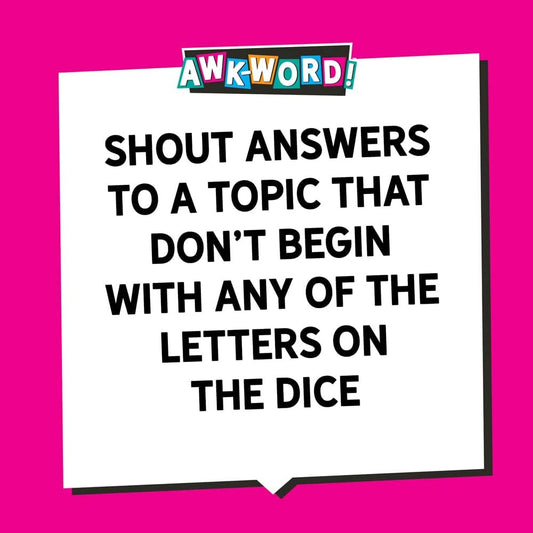 Awk-Word Game: Act Fast & Shout Out or Things Could get AWK-Word!