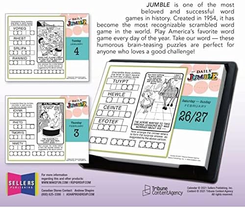 2022 the DAILY JUMBLE BOX/Desk calendar