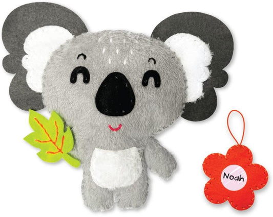 C.S. Kids Magic World DIY Personalised Sewing Kit - SA19 My Koala |Frist Sewing Arts & Crafts Gifts | Educational Sewing Kit for Kids(Safety Needle & Instruction Included)