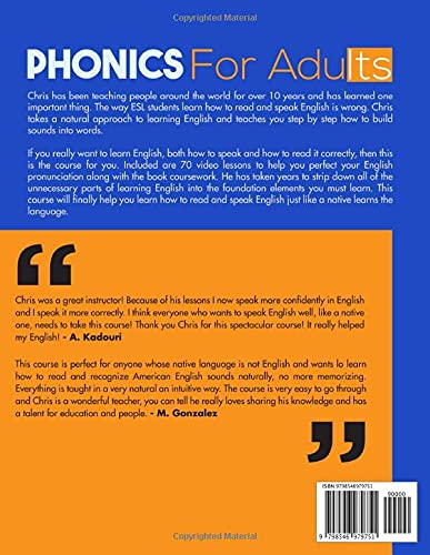 Phonics For Adults: Adult Phonics Reading Program