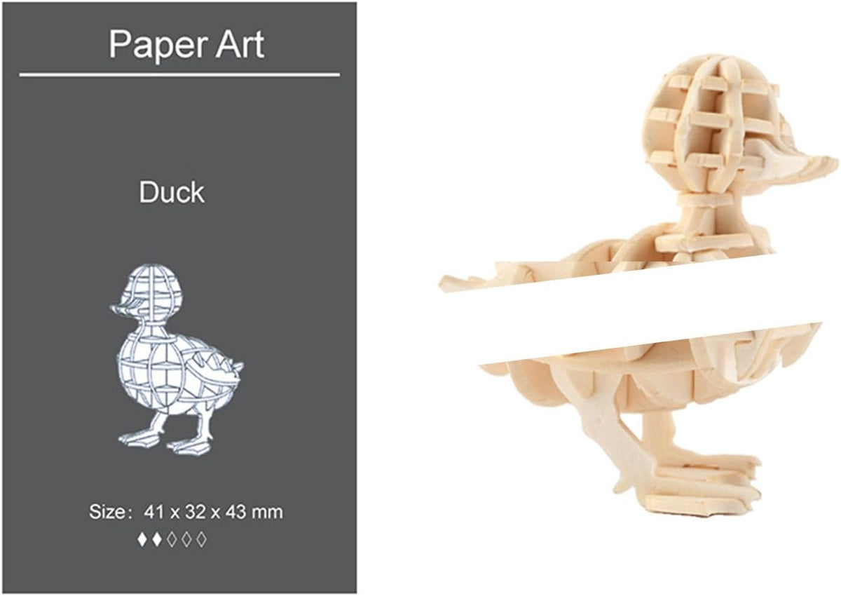 3D Puzzles - Wooden Animal in Various Toy - Desk Decor/DIY Hobbies/Gifts for Teens&Kid - Gift for Boys Girls Adults When Mother's Day/Birthday/Valentine's Day（Three-Piece Set）