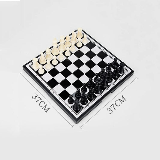 Chess Chess Set Magnetic Portable Chess High-end Mini International Chess Board Game Suitable for Children, Students and Beginners Educational Toys (Color : Black)