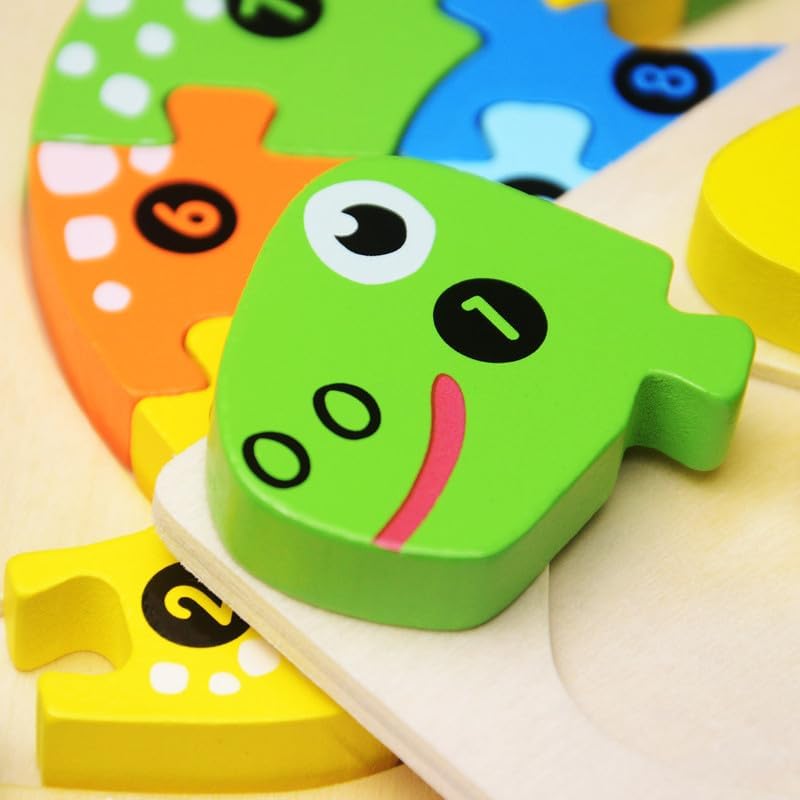 Toddler Puzzles, Wooden Puzzles for Toddlers，Educational Toys for Ages 2-4 Animal Preschool Puzzles, Number Puzzles for Kids Birthday Gift Ages 3-5