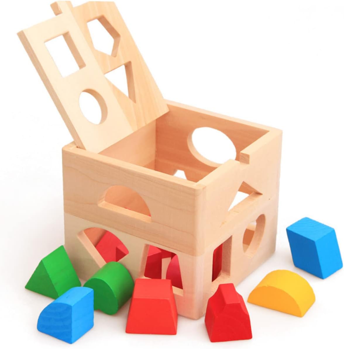 1 Set Building Blocks Intelligence Box Kids Wooden Toys Kids Building Blocks Kidcraft Playset Kids Building Toy Educational Plaything Early Education Plaything Delicate Plate Baby