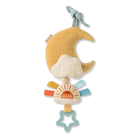 Musical Pull-Down Toy; Bitzy Notes Toy Attaches to Car Seat or Stroller & Plays a Soothing Melody, Moon
