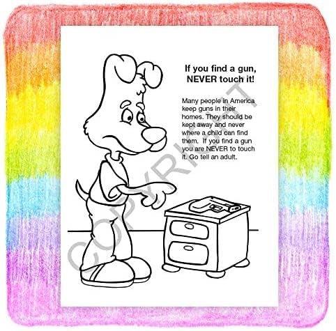 Gun Safety - Kids Educational Coloring Books (25 Bulk Pack, Without Crayons) - Don't Play with Guns - Firearms Safety - Police Handout - Games, Puzzles, Activities for Kids