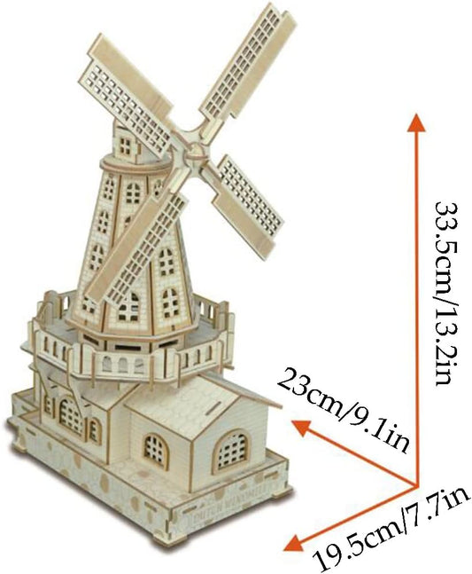 Assembled Puzzle Wooden Puzzles 127 Piece 3D Jigsaw Puzzle Architectural Model Building Blocks Toys Birthday Gifts for Age 12 and Up Funny