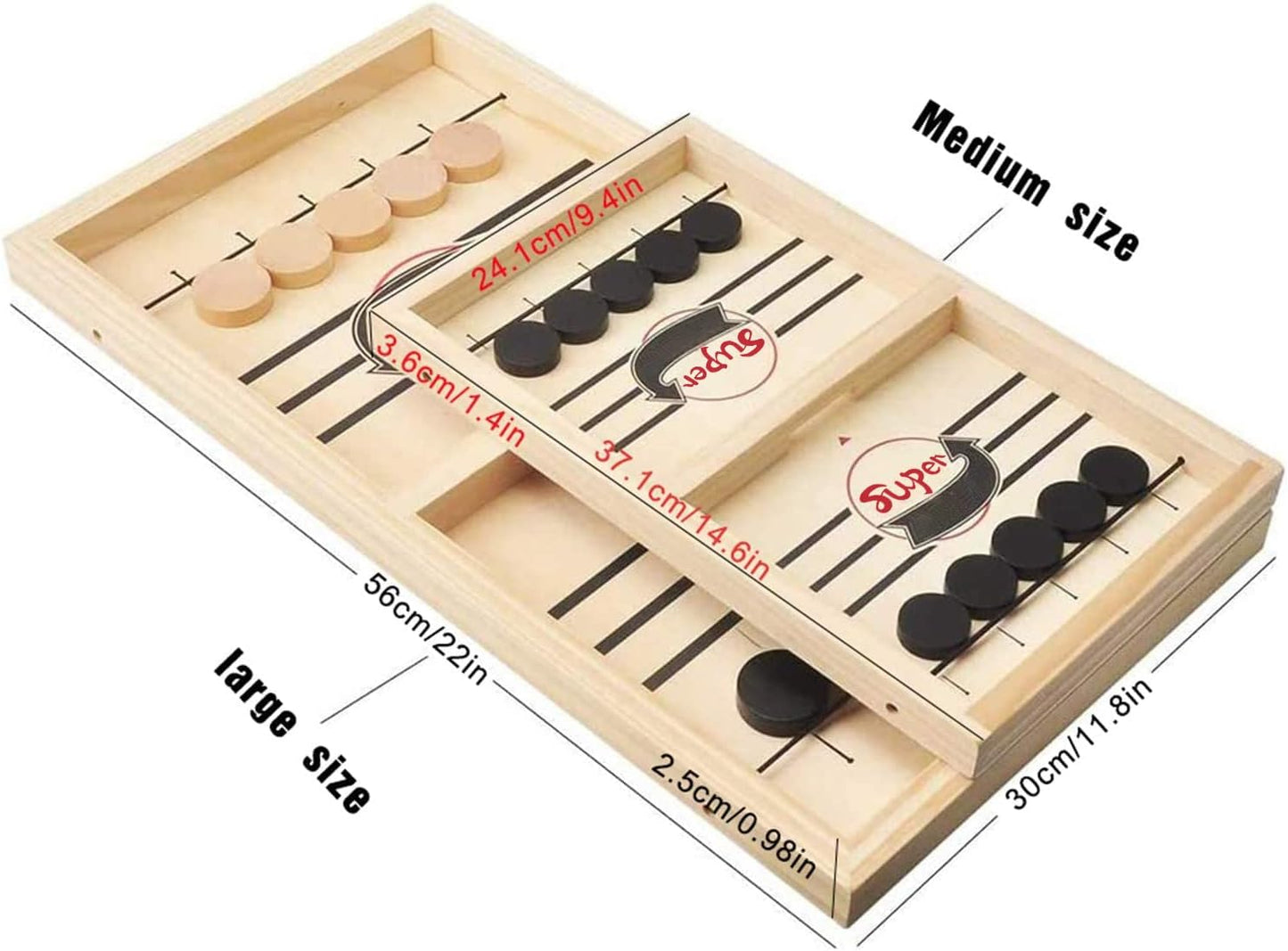 Fast Sling Puck Shot Game,Wooden Hockey Game Fast Sling Puck Board Game Large Size Foosball Slingshot Game Board Games Fast Sling Puck Game Wooden Hockey Game Foosball