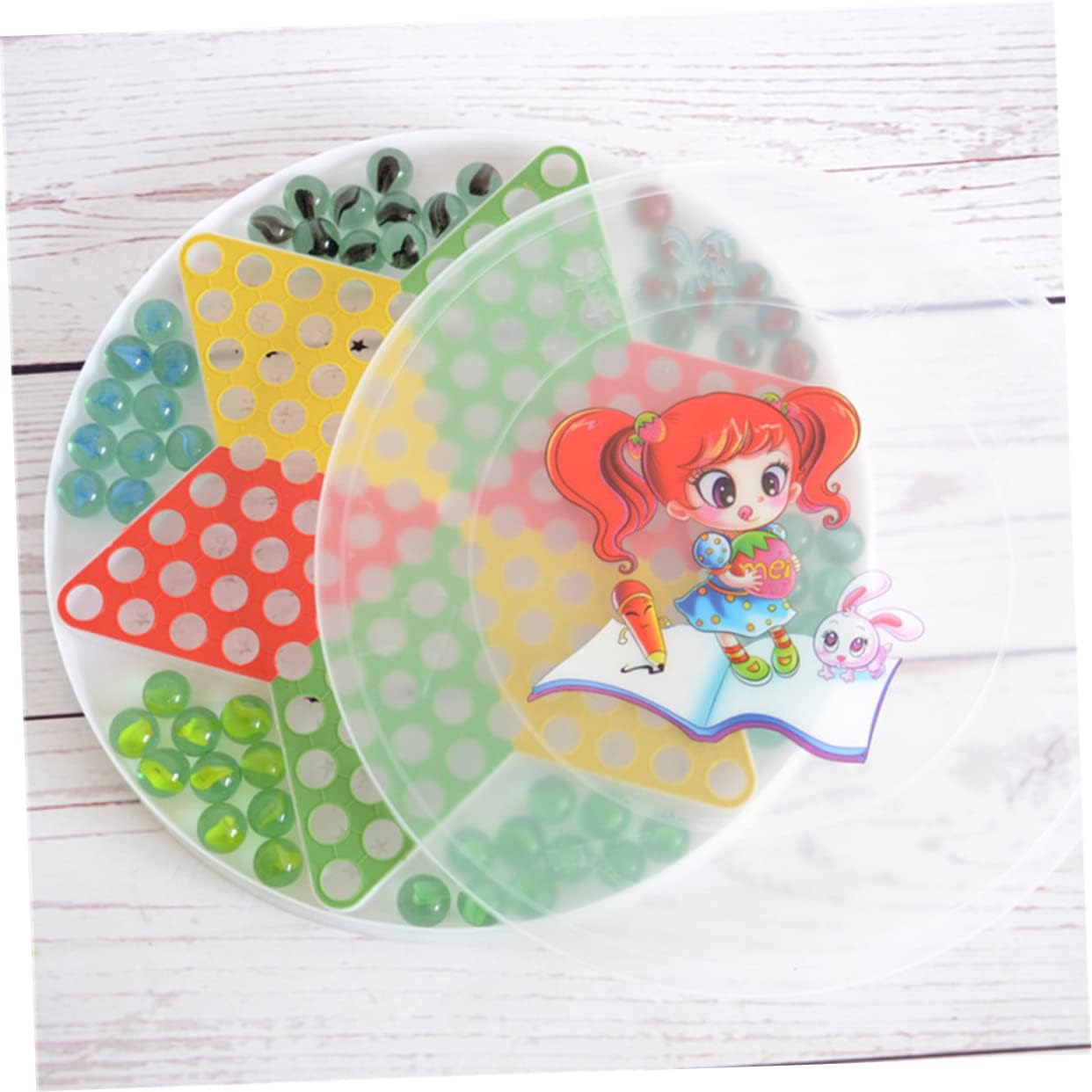 Kids Educational Kids Suit Marbles for Chinese Checkers Wooden Chinese Checkers Wood Checkers Flying Chess Glass Bead Checkers Chess Game for Kids Chinese Chess Set