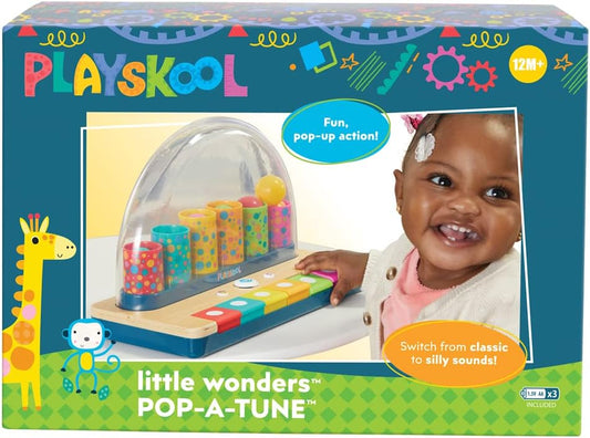 Little Wonders Pop-A-Tune - Toy - Colorful Tubes & Keys Teach Cause & Effect - Silly Sounds and Classic Piano - for 12 Months+