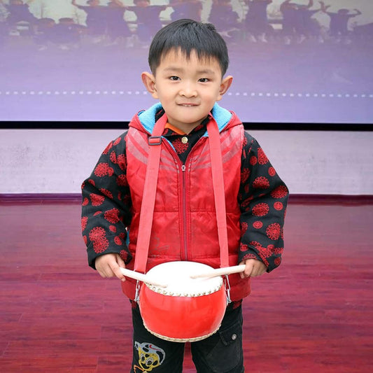 1 Set Children Musical Instruments Wooden Drum Toy Percussion Instrument Educational Cowhide Drum Toy