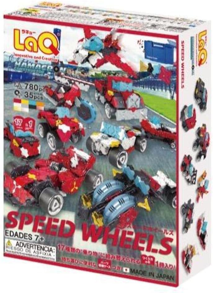 Hamacron Constructors Speed Wheels | 815 Pieces | 17 Models | Age 7+ | Creative, Educational Construction Toy Block | Made in Japan