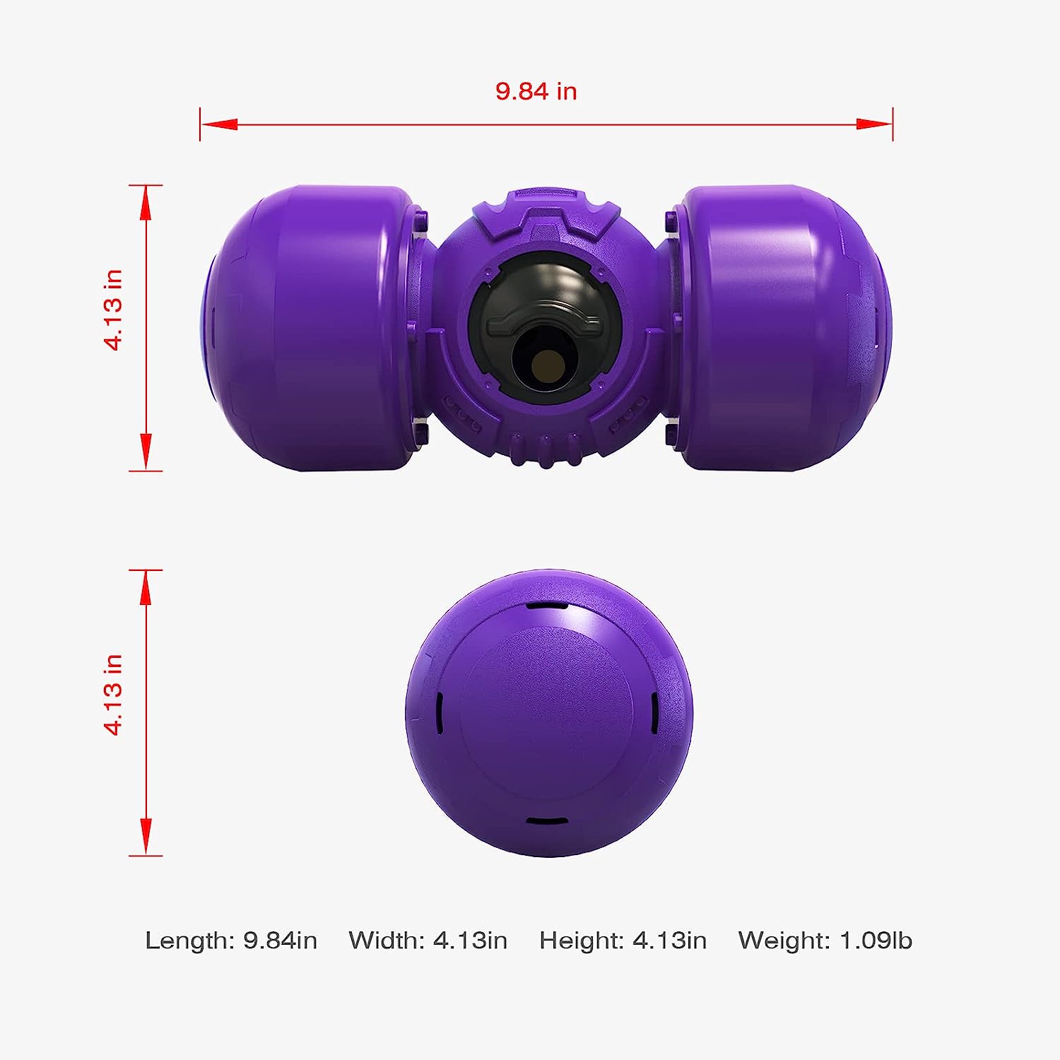 Dispensing Dog Toys, Dog Puzzle Toys, Interactive Dog Toys, Dog Toys for Boredom and Stimulating, Squeaky Pet Slow Food, Medium and Large Dogs and Cats Food Distribution Toys (Purple)