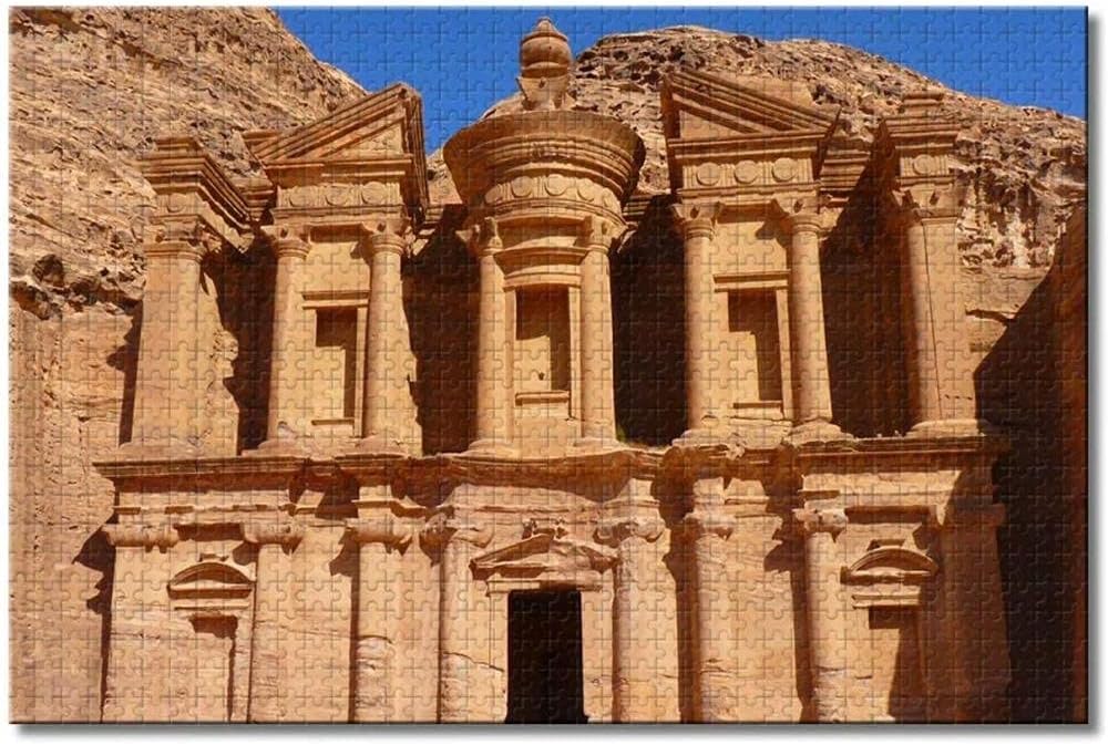 Monastery Petra Jordan Jigsaw Puzzle for Adults Kids 1000 Piece Family Educational Game Wooden Puzzles Souvenirs Gifts