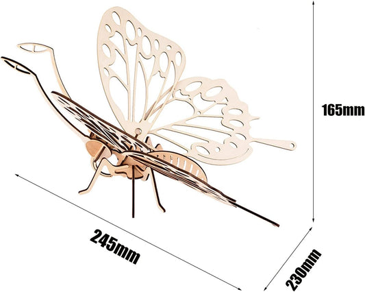 3D Puzzles - Butterfly Model Kits with Tool - DIY Assembly Insect Model Kits to Build - Mechanical Model Brain Teaser Games Stunning Gifts for Adults and Teens