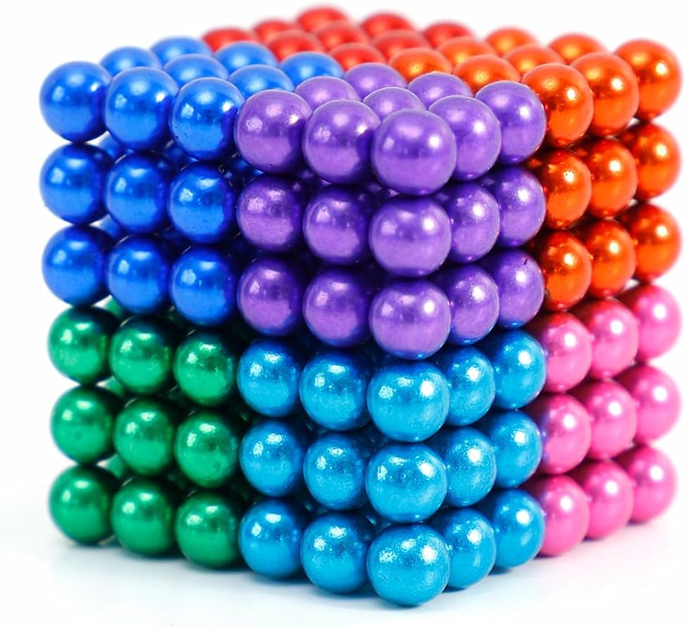 217pcs Sorting & Stacking Toys, Rainbow Color Educational Interaction Toys (6 * 6 * 6-Edition-Large)