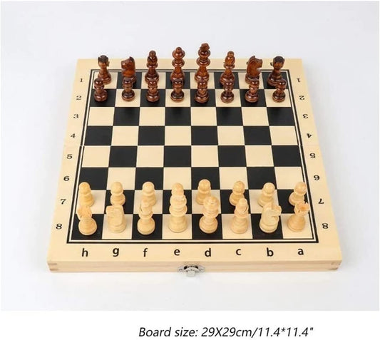 Chess Game Set Chess Set Chess Board Set 11.4in Chess Magnetic Chess Solid Wood Set，Classic Chess Game Folding Wood Chess Set Board Chess Board Game Chess Game