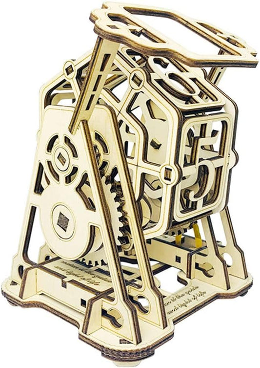 3D DIY Puzzle Wooden Assemble Toy, Lucky Wheel Laser Engraved Handmade Model, Creative Home Decor, Educational Toys for Children, Dynamic Version/70PCS