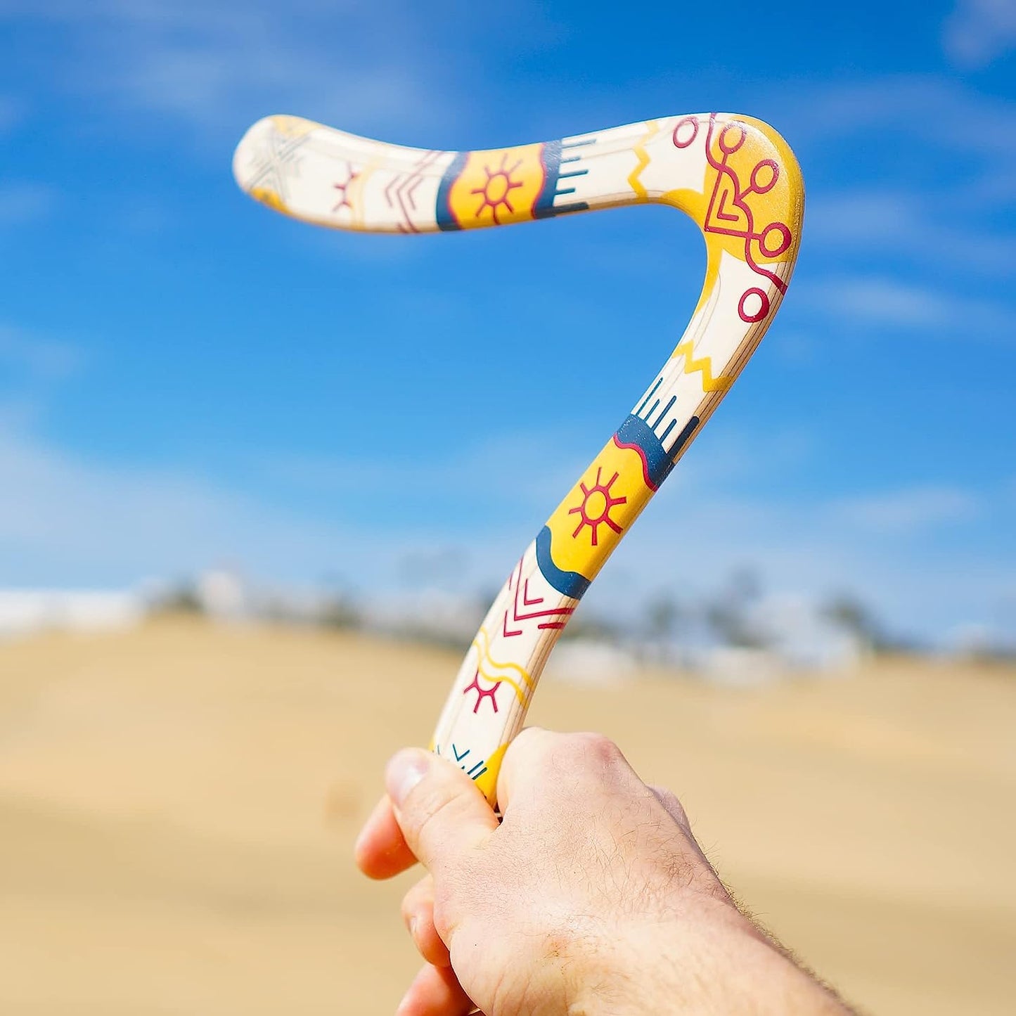 Handmade Boomerang "Sunny" | Handmade wooden gift for children | Wooden gift | Returning boomerang | Handmade gift for man | Lawn games | Outdoor games | Gift for boyfriend