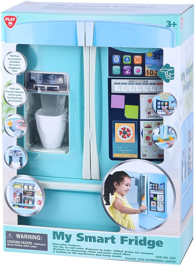 My Smart Fridge Double Door Learning & Educational Kids Toy Small Household Appliance Smart Refrigerator Toy, Gift for Boys & Girls