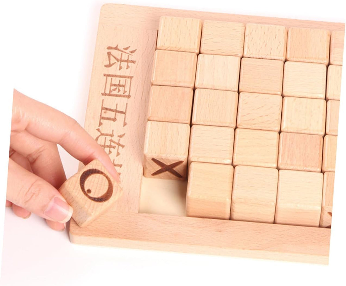 2pcs Desktop Toys Toy for Kids Wood Toys Chess Game Board Educational Chess Game Chess Game Wood Checkerboard Checkers Wooden Child Kids Wooden Toys Chess Game Set for Kids