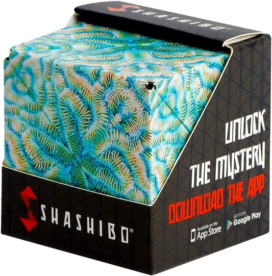 Shape Shifting Box - Award-Winning, Patented Fidget Cube w/ 36 Rare Earth Magnets - Transforms Into Over 70 Shapes, Download Fun in Motion Toys Mobile App (Undersea - Explorer Series)